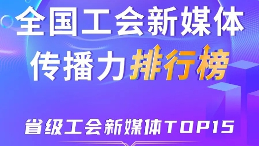 新一期全國省級工會新媒體傳播力TOP15出爐！上海、四川、浙江位列前三