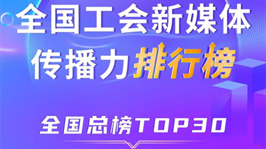 浙江、上海、深圳位列前三！新一期全國工會新媒體傳播力總榜TOP30出爐