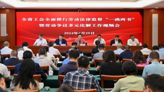 云南省總工會召開全省工會全面推行勞動法律監督“一函兩書”暨勞動爭議多元化解工作視頻會