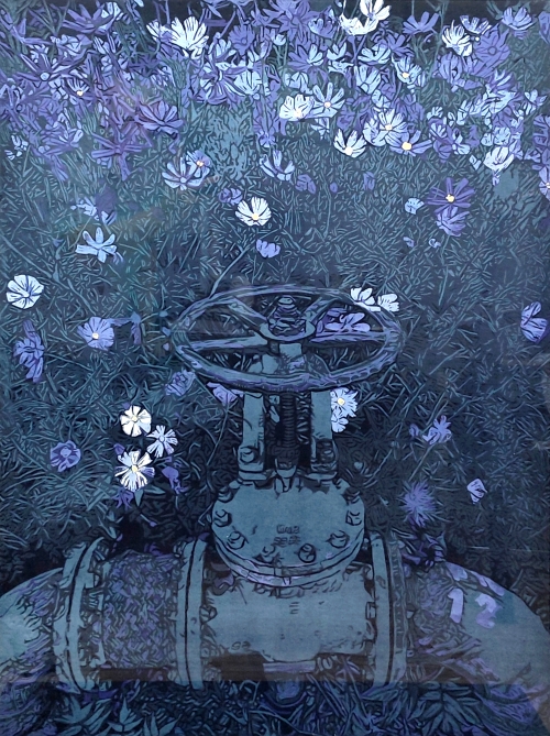 89-胡曉云-中國石油天然氣股份有限公司-版畫-馥郁-80X60cm-外框尺寸97X75cm