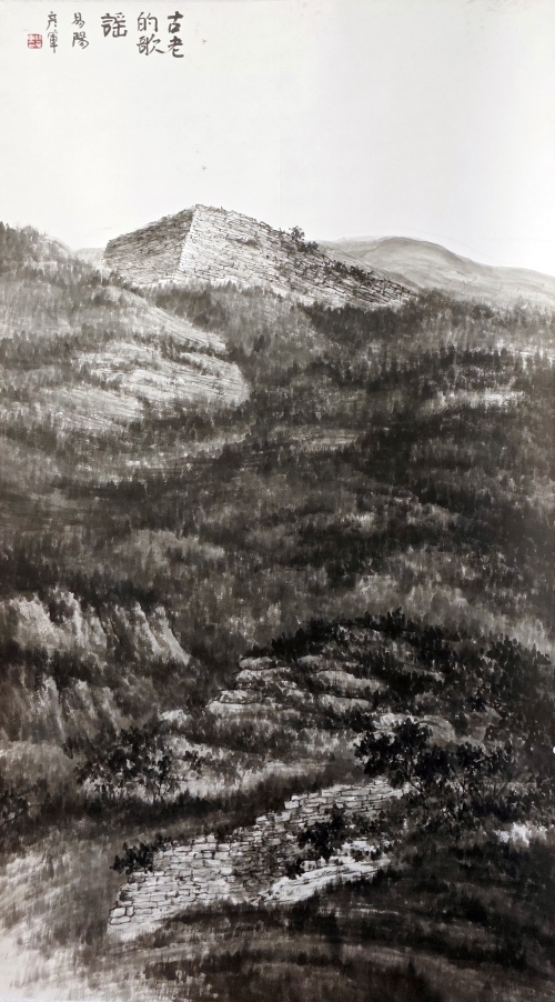 37-胡彥軍-冀中能源集團(tuán)有限責(zé)任公司-國(guó)畫(huà)-古老的歌謠-180X90cm(外框233x105)