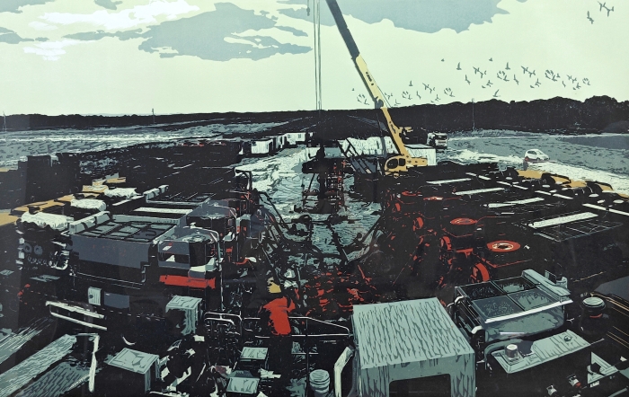 62-王芳-版畫(huà)-新春序曲--外框尺寸-86X126CM