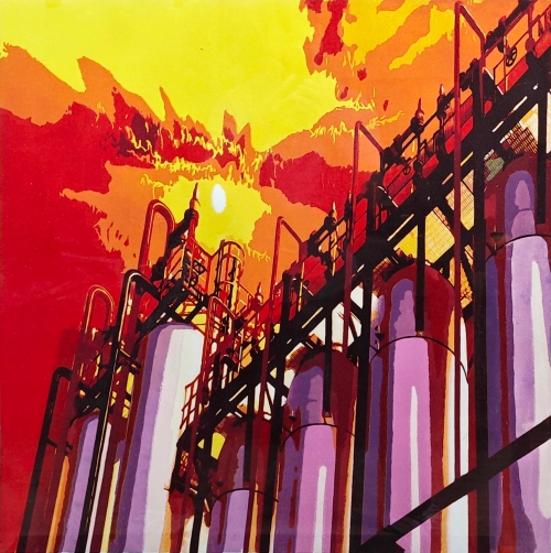 68-鄧冬云-中國石油化工集團有限公司-版畫-飛虹-外框尺寸87X87cm