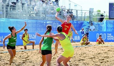 聚焦成都世運會丨沙灘手球：陽光下的力與美