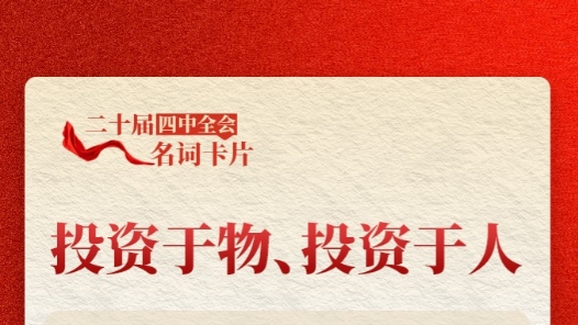 二十屆四中全會(huì)名詞卡片：投資于物、投資于人