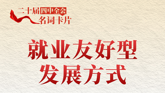 二十屆四中全會(huì)名詞卡片：就業(yè)友好型發(fā)展方式