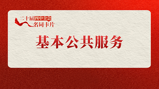 二十屆四中全會(huì)名詞卡片：基本公共服務(wù)