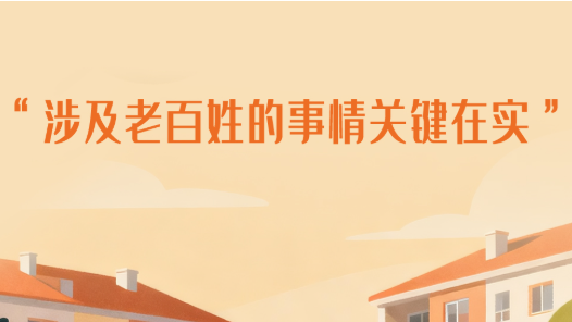 一見·“涉及老百姓的事情關鍵在實”